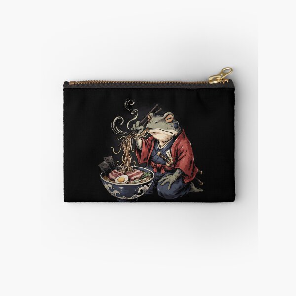 Item preview, Grumpy Frog Eating Ramen Vintage Japanese Poster Style designed and sold by Redgiant87x.