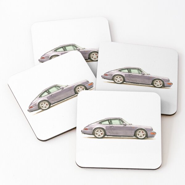 Item preview, Vintage Purple Porsche 911 964 Watercolor designed and sold by blackdogshop.