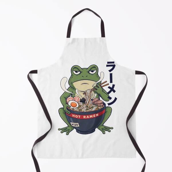 Item preview, Grumpy Frog Eating Ramen Japanese Art Frog Lover designed and sold by Redgiant87x.