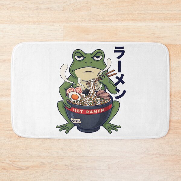 Item preview, Grumpy Frog Eating Ramen Japanese Art Frog Lover designed and sold by Redgiant87x.