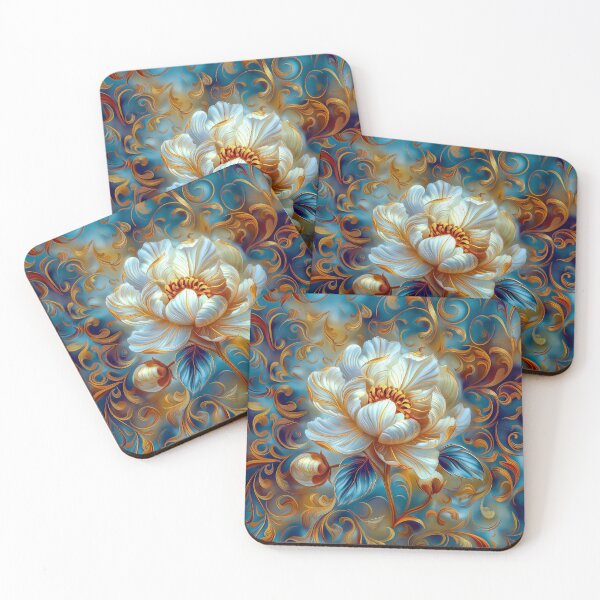 Item preview, White Peony Flower Art designed and sold by MargaretWiktor.