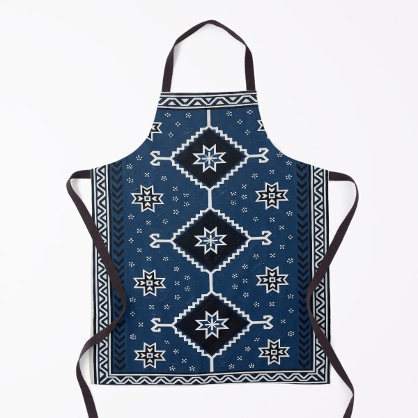 Item preview, Navy Blue Geometric Folk Art Boho Pattern designed and sold by arteresting-art.