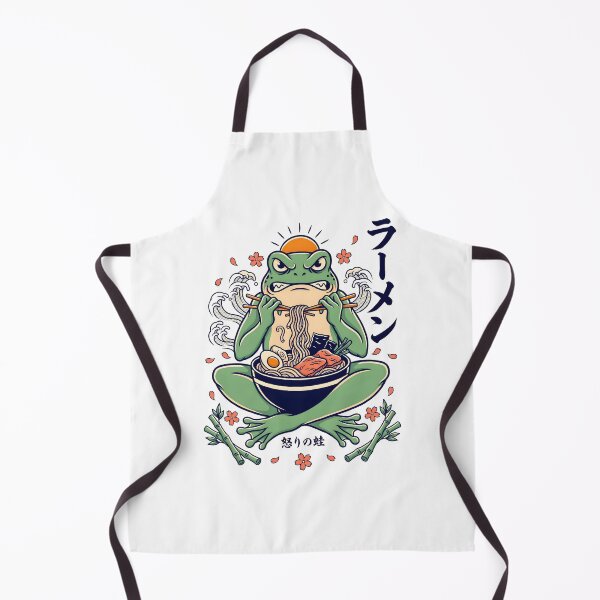 Item preview, Grumpy Frog Eating Ramen Vintage Poster Ramen Lover designed and sold by Redgiant87x.