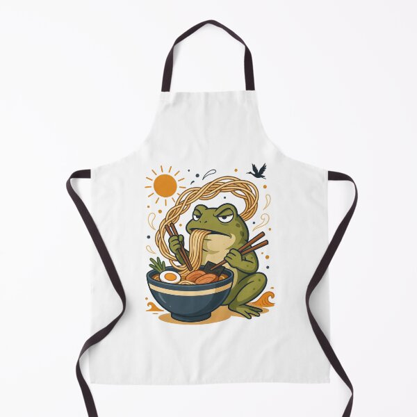 Item preview, Grumpy Frog Eating Ramen Japanese Art Retro Poster designed and sold by Redgiant87x.