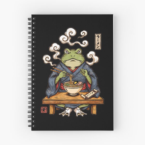 Item preview, Grumpy Frog Eating Ramen Vintage Poster Japanese Humor designed and sold by Redgiant87x.