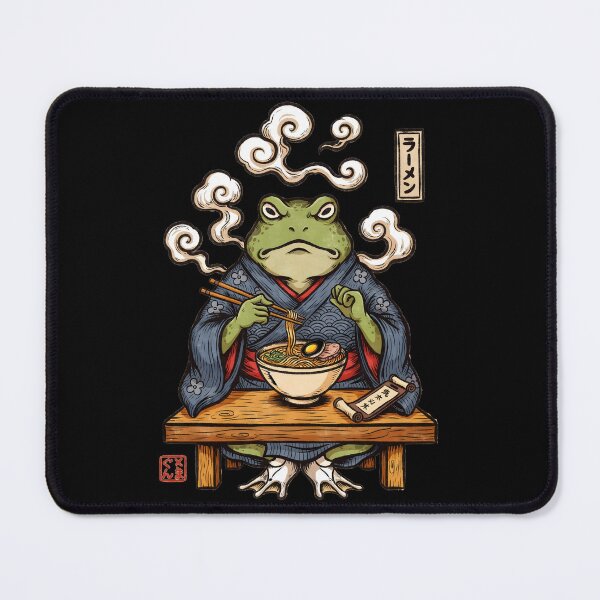 Item preview, Grumpy Frog Eating Ramen Vintage Poster Japanese Humor designed and sold by Redgiant87x.