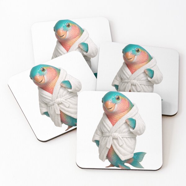 Item preview, Parrotfish Fluffy Bathrobe designed and sold by Sillytoe.