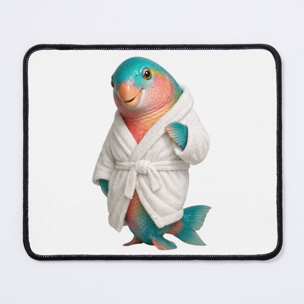 Item preview, Parrotfish Fluffy Bathrobe designed and sold by Sillytoe.
