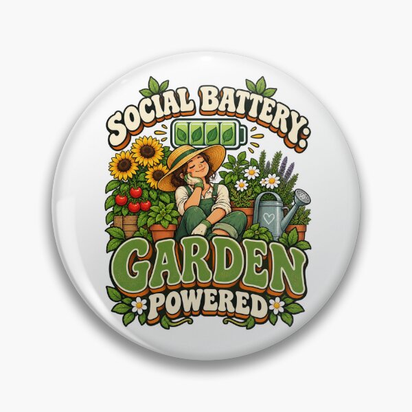 Item preview, Social Battery Garden Powered – Funny Gardener designed and sold by FaithArt777.