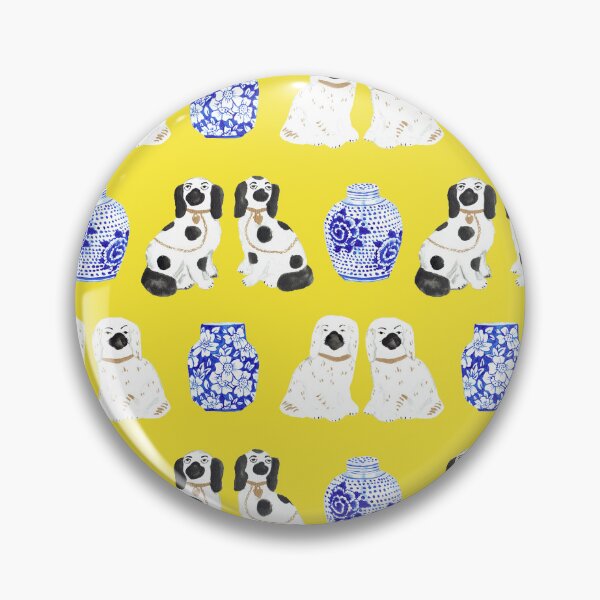 Item preview, Staffordshire Dogs + Ginger Jars in Canary Yellow designed and sold by YesterdayColl.