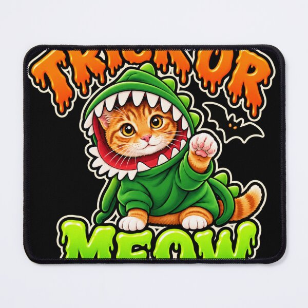 Item preview, Trick or Meow Cute Halloween Cat in Monster Costume designed and sold by mnkyride.