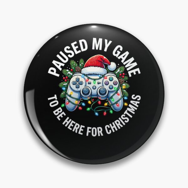 Item preview, Paused My Game To Be Here For Christmas Funny Gamer Holiday Video Game Controller Lights Santa Hat Gaming Lover Gift Design designed and sold by 519xdesign.