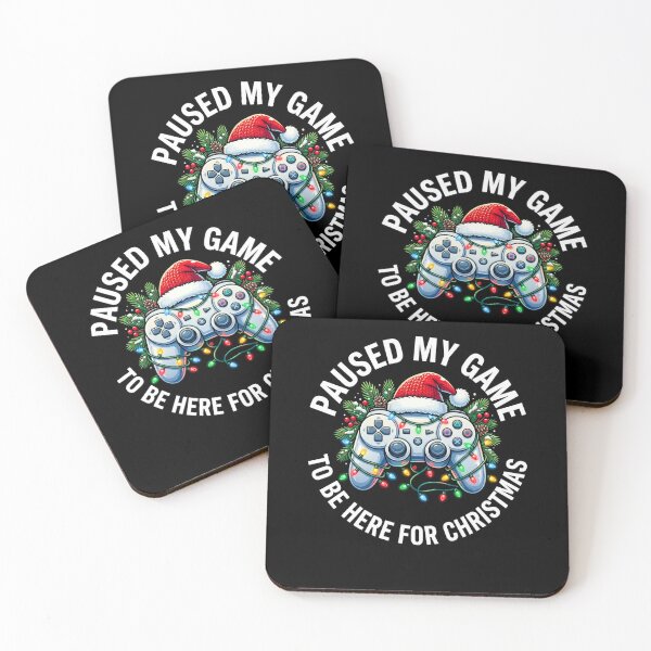 Item preview, Paused My Game To Be Here For Christmas Funny Gamer Holiday Video Game Controller Lights Santa Hat Gaming Lover Gift Design designed and sold by 519xdesign.