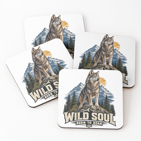 Item preview, Wild Soul Born to Roam Wolf Mountain Adventure T-Shirt designed and sold by Wild Inspire.