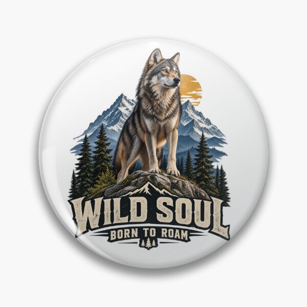 Item preview, Wild Soul Born to Roam Wolf Mountain Adventure T-Shirt designed and sold by Wild Inspire.