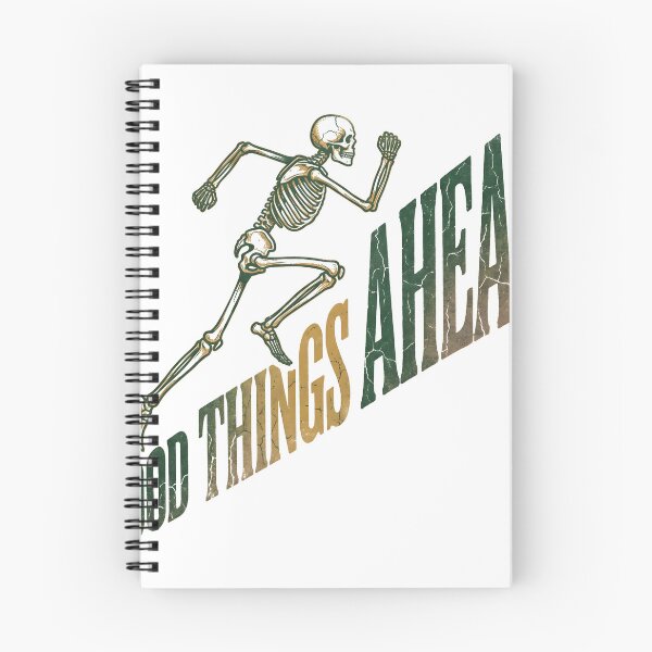 Item preview, Skeleton Running Graphic Good Things Ahead Distressed Typography designed and sold by MisteryDesigner.