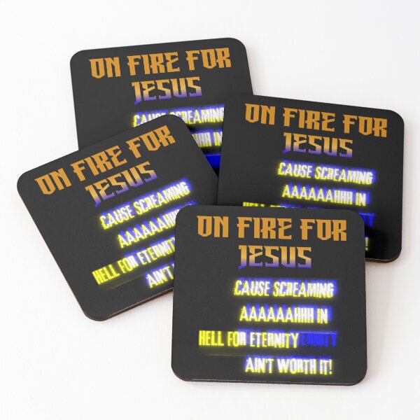 Item preview, On Fire For Jesus Bold Hell Warning Design designed and sold by Anita Ohulo.