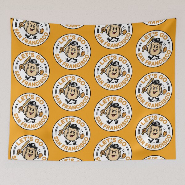 Item preview, San Francisco Baseball "Let's Go San Francisco! Cartoon sticker designed and sold by PIXEL POP DESIGNS - Beyond the Norm!.