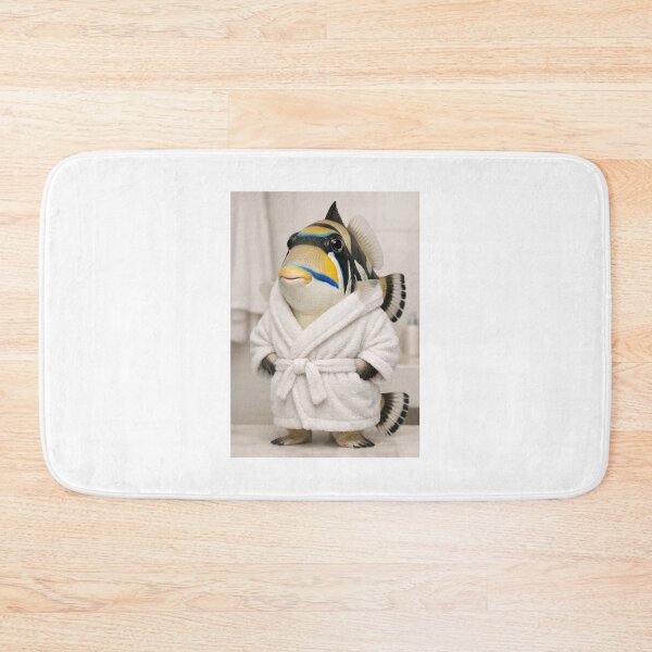 Item preview, Picasso Triggerfish White Bathrobe designed and sold by Sillytoe.