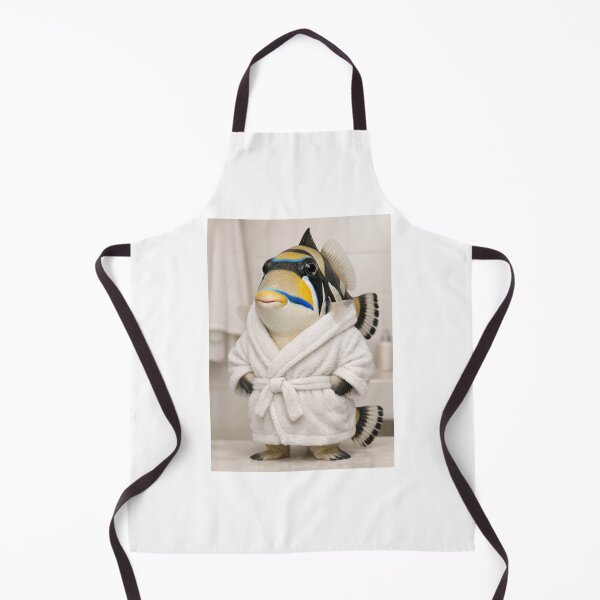 Aperçu de l'œuvre Peignoir blanc Picasso Triggerfish créée et vendue par Sillytoe.