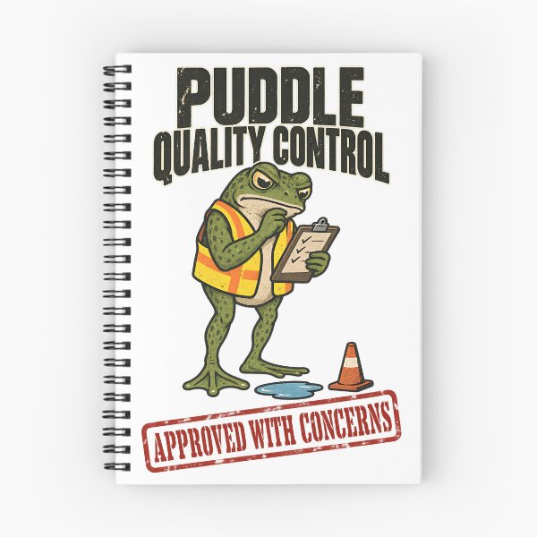Item preview, Puddle Quality Control – Approved With Concerns Funny Frog designed and sold by SquatchPrintsCo.