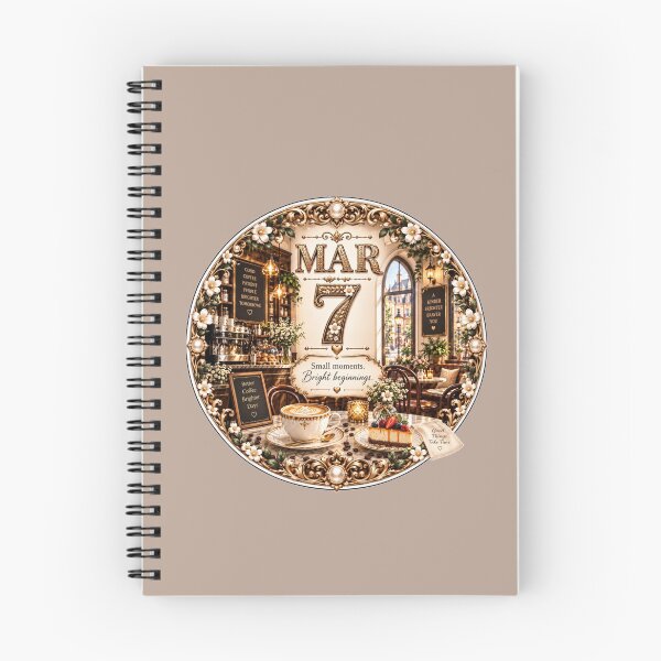 Item preview, March 7 Cozy Coffee Birthday Design designed and sold by LunaMoments.