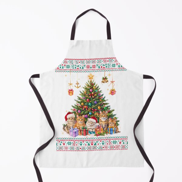 Item preview, Cute Cats Ugly Christmas Sweater Tree Retro Holiday Kittens designed and sold by DYAFLK.