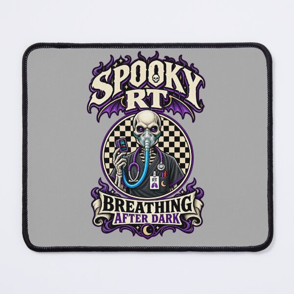 Item preview, Spooky Respiratory Therapist Skeleton Halloween Checkered Shirt, Gothic RT Horror Medical Design, Breathing After Dark, Respiratory Care Week Gift designed and sold by ClinicalHubs.