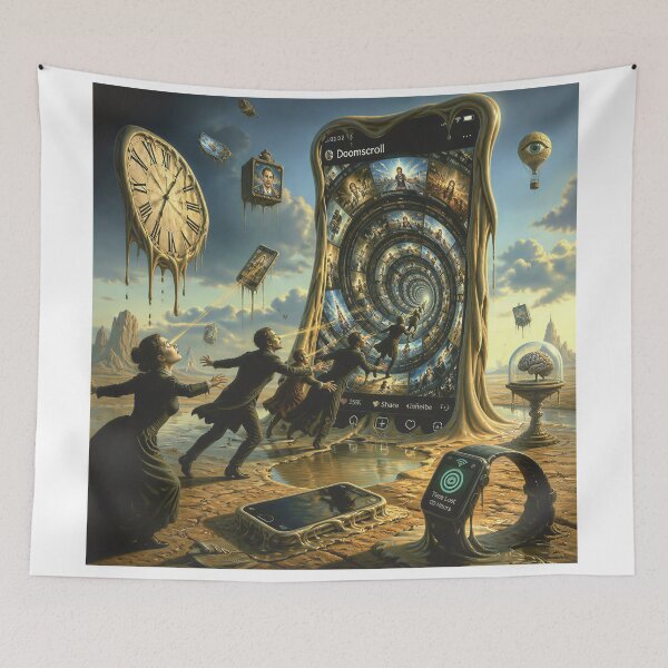 Item preview, Doomscrool: Salvador Dali Style designed and sold by Tarot-Tees and Magical Merch.