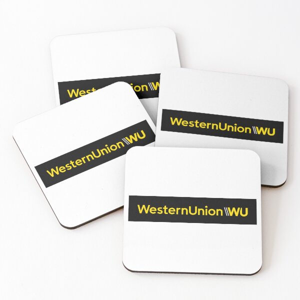 Item preview, Western Union logo icon on black background designed and sold by Morganterip.