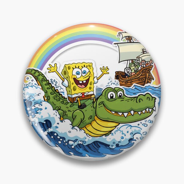 Item preview, SpongeBob SquarePants surfing on a big wave with his friends designed and sold by Oliarts25.