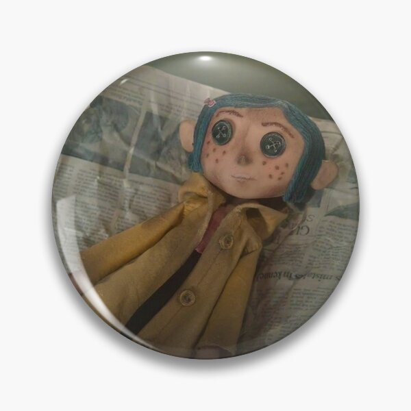 Item preview, Coraline — magical spooky button-eyed doll  designed and sold by Heart to Heart.