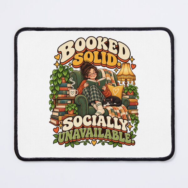 Item preview, Booked Solid Socially Unavailable – Funny Introvert Book Lover designed and sold by FaithArt777.