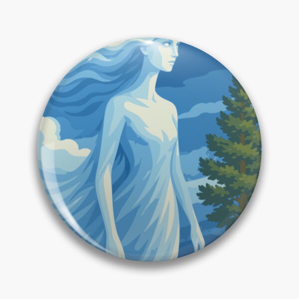 Item preview, Spirit of the Mountain Art, Ethereal Woman Print, Blue Fantasy Art, Nature Goddess Print, Mystical Landscape, Feminine Decor designed and sold by Studio pod Burom.