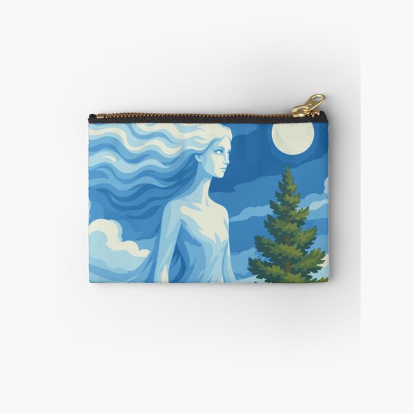 Item preview, Spirit of the Mountain Art, Ethereal Woman Print, Blue Fantasy Art, Nature Goddess Print, Mystical Landscape, Feminine Decor designed and sold by Studio pod Burom.