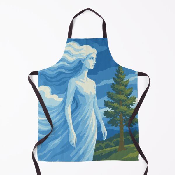 Item preview, Spirit of the Mountain Art, Ethereal Woman Print, Blue Fantasy Art, Nature Goddess Print, Mystical Landscape, Feminine Decor designed and sold by Studio pod Burom.