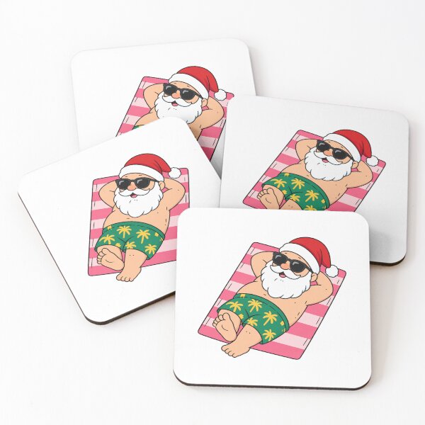 Item preview, Funny Christmas Santa on Beach – Tropical Hawaiian Holiday designed and sold by wingoo22.