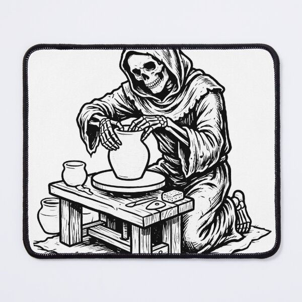 Item preview, Skeleton Shaping a Clay Vase designed and sold by MisteryDesigner.