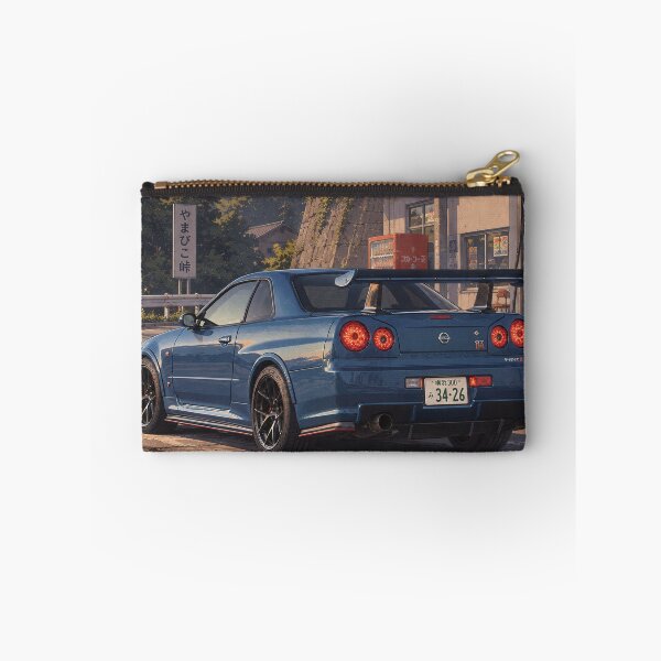 Item preview, Nissan Skyline GT-R R34 at gas station in rural Japanese mountains  designed and sold by ElusiveSound.