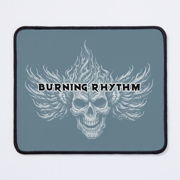 Item preview, Burning Rhythm Heavy Metal Flaming Skull Headphones designed and sold by BrainConstip.
