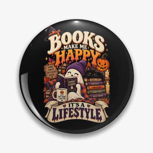 Item preview, Books Make Me Happy .. Spooky Ghost Book Lover designed and sold by Ridaelb.