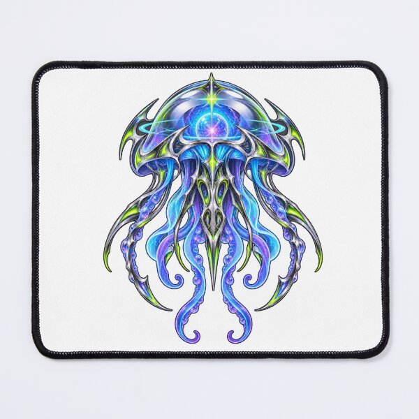 Item preview, Cyber Jellyfish Y2K Chrome Streetwear Graphic designed and sold by RAX Mirth Studio.