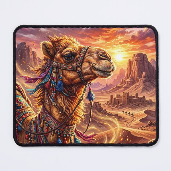 Item preview, Arabian Camel - Decorated Desert Portrait designed and sold by Lucid Dream Pixel.