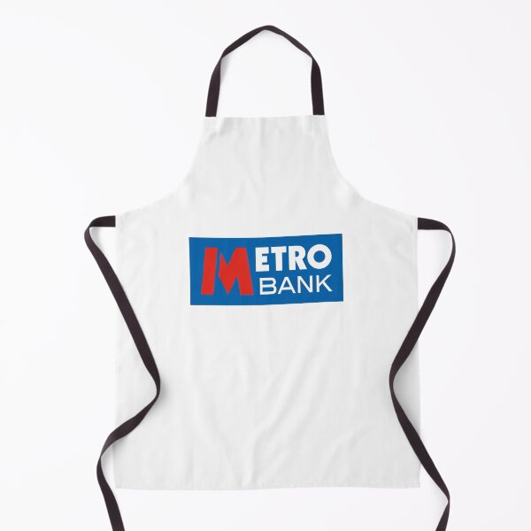 Item preview, Metro Bank logo icon on blue background designed and sold by Morganterip.