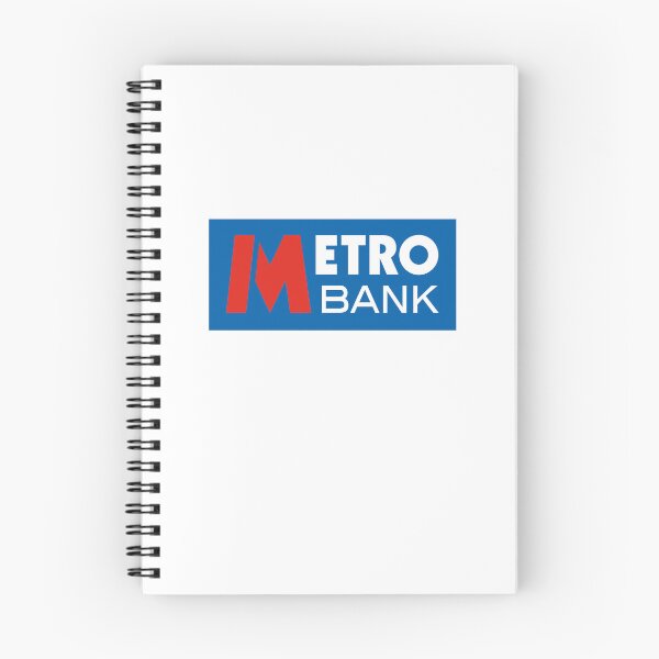Item preview, Metro Bank logo icon on blue background designed and sold by Morganterip.