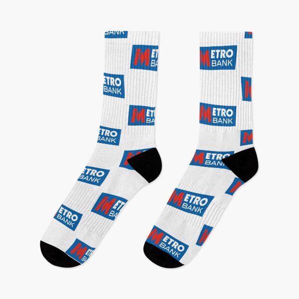 Item preview, Metro Bank logo icon on blue background designed and sold by Morganterip.