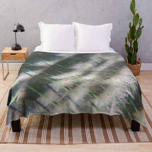 Item preview, Ethereal Nature Blanket: Prismatic Light & Morning Shadow Abstract Art designed and sold by ElionSolis.