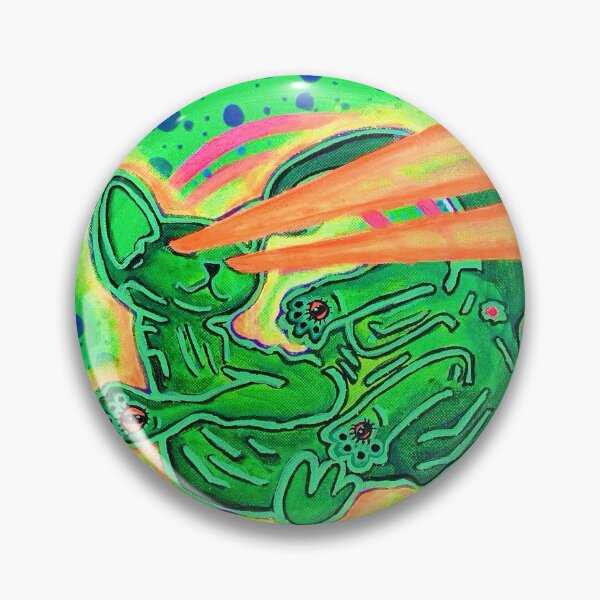Item preview, Alien Cattitude- Space Kitty with Lasers designed and sold by artbycassia.