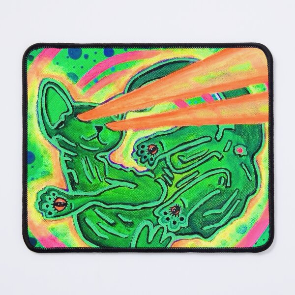 Item preview, Alien Cattitude- Space Kitty with Lasers designed and sold by artbycassia.