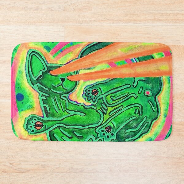 Item preview, Alien Cattitude- Space Kitty with Lasers designed and sold by artbycassia.